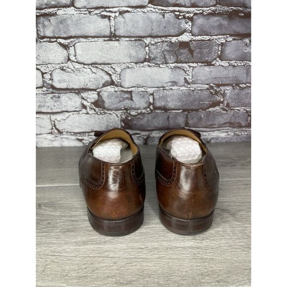 Mezlan Havana Brown Leather WingTip Cap Toe Loafers Dress Shoes Men 11W US/44EU main image 13